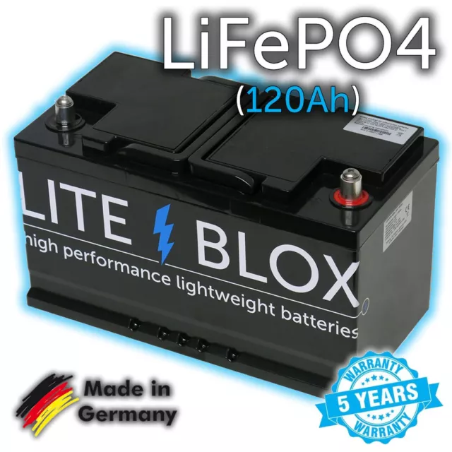 Speicher-Batterie 120Ah Lithium LiFePO4 LFP Camper Solar Mini-PV Balkonkraftwerk