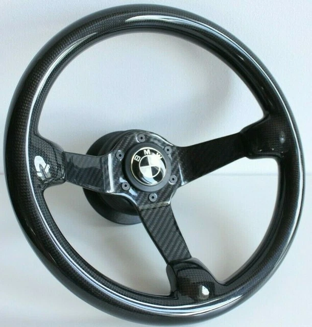 Volant BMW Sport En Cuir Noir - Remplace Directement Modèles E36, E38, E39, Z3 (96-99) - Diamètre 14 Pouces