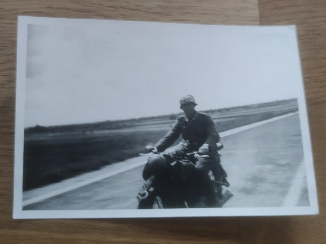 Wk2 foto wehrmacht Soldat Motorrad Krad Kradmelder Front