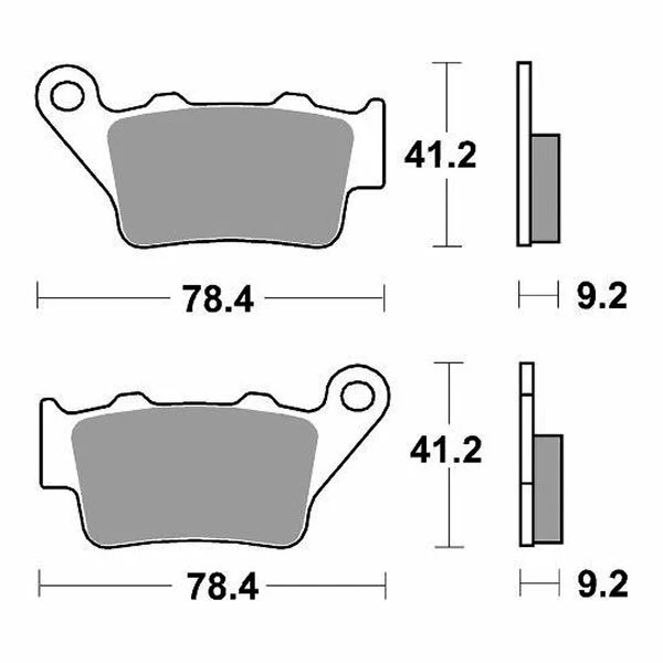 Plaquettes De Frein Arrière Céramique Pour KTM 990 T SM-T 2009-2013 - Lot 1 Paire | Dimensions 94x37.3x7.5 Mm