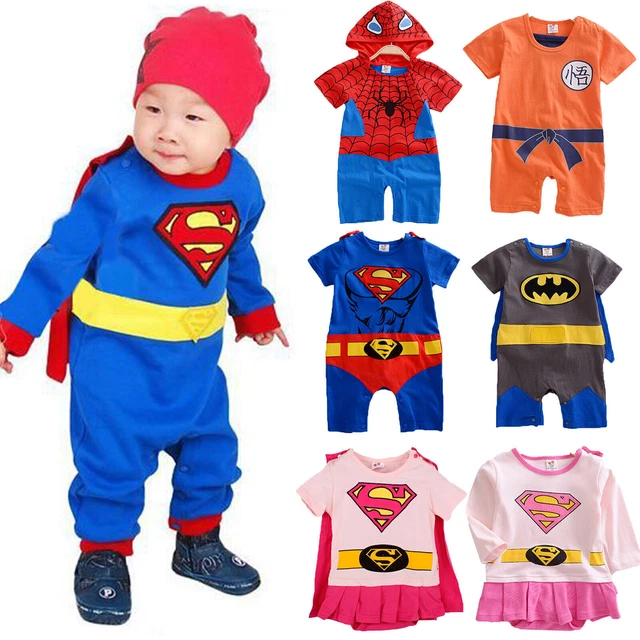 Costume Spiderman Supereroe Bambini Piccoli Bambini Ragazze Ragazzi Abbigliamento Babygrow.