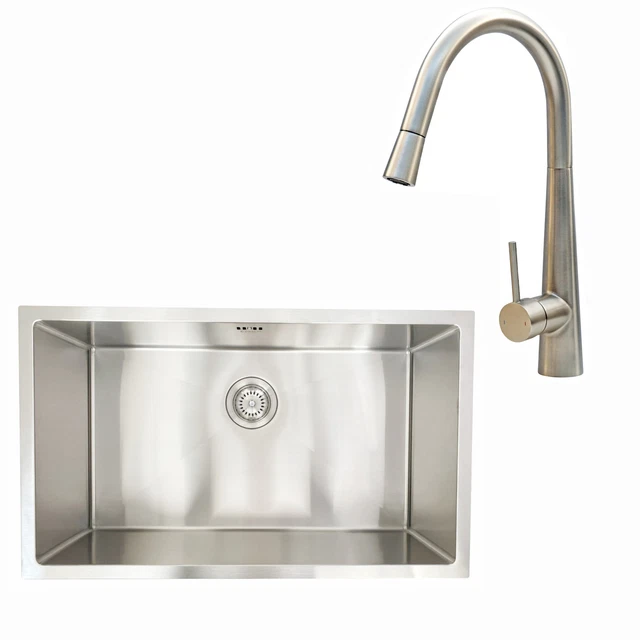 ENKI BST006 Edelstahl Küchenspüle Bürste Mixer Küchenhahn Ausziehspray