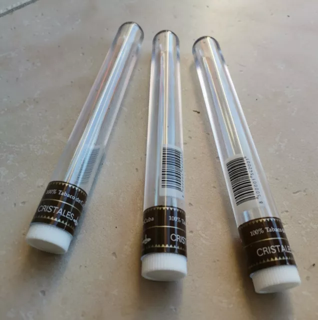 Tube à essai en plastique transparent avec bouchon - lot de 3, pour rangement...