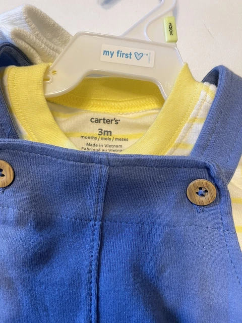 Carters Infant Boy 3months 3 Pc Set NWOT shirt, overall shorts, socks 3