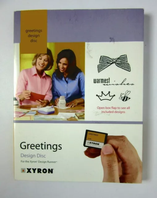 Xyron Design Runner Design Disc "Greetings" Scrapbooking Card making Crafts Xyron Design Runner Design Disc "Greetings" Scrapbooking Card making Crafts