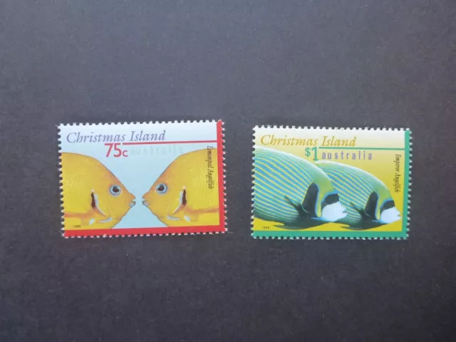 CHRISTMAS ISLAND 1995 Fish Pair Mint Stamps