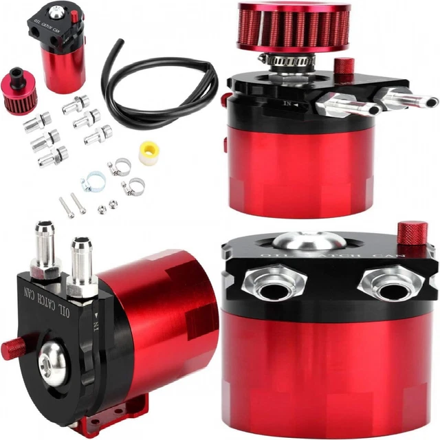 VOBOR 300ml Alluminio Oil Catch Can Auto, OCC025 Oliatore Serbatoio...