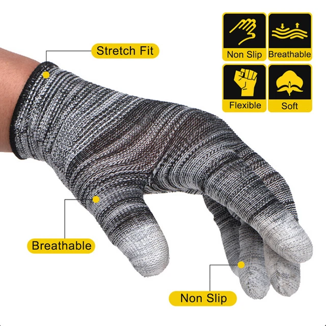 6pairs Multifunctional Work Gloves Lightweight For Garden With Super Grip