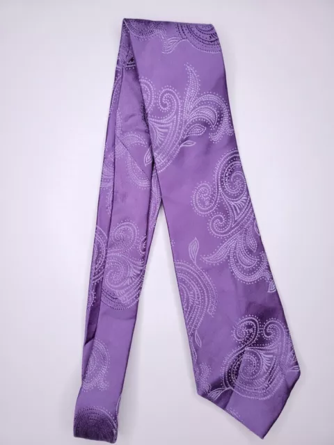 Sean John Mens Formal Necktie 56"Lx3.5"W Purple Neck Tie