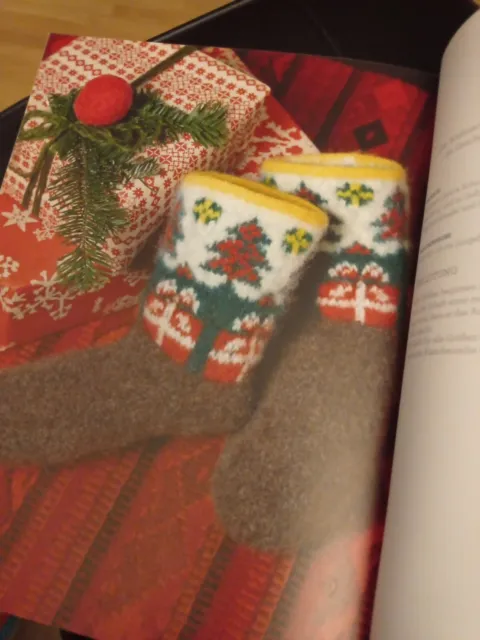 Strikketøfler.Kultige Hausschuhe Puschen stricken & filzen/Weihnachten