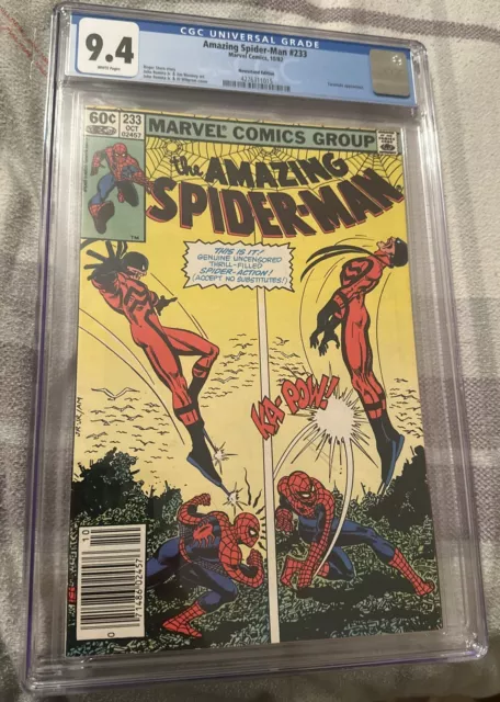 Amazing Spider-Man #233 CGC 9.4 1982 Marvel Comics Tarantula App Custom Label