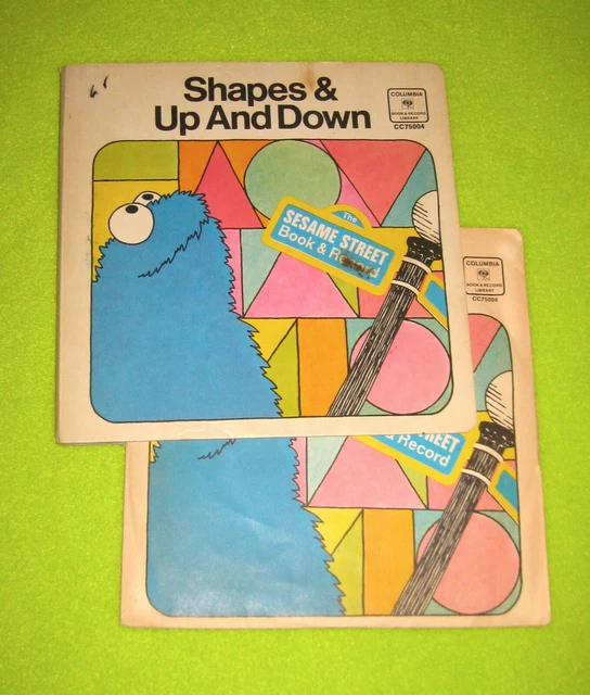 SESAME STREET SHAPES & Up And Down 45 RPM Record and Book £4.54 ...