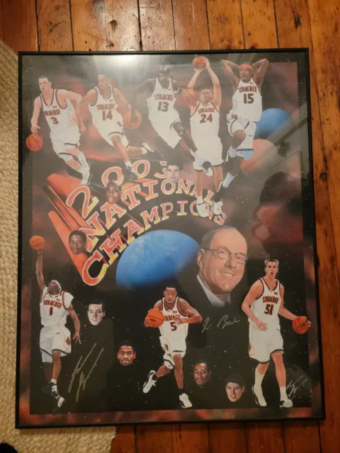 Jim Boeheim Guaranteed AUTOGRAPED 2003 Syracuse National Champions Poster - RARE