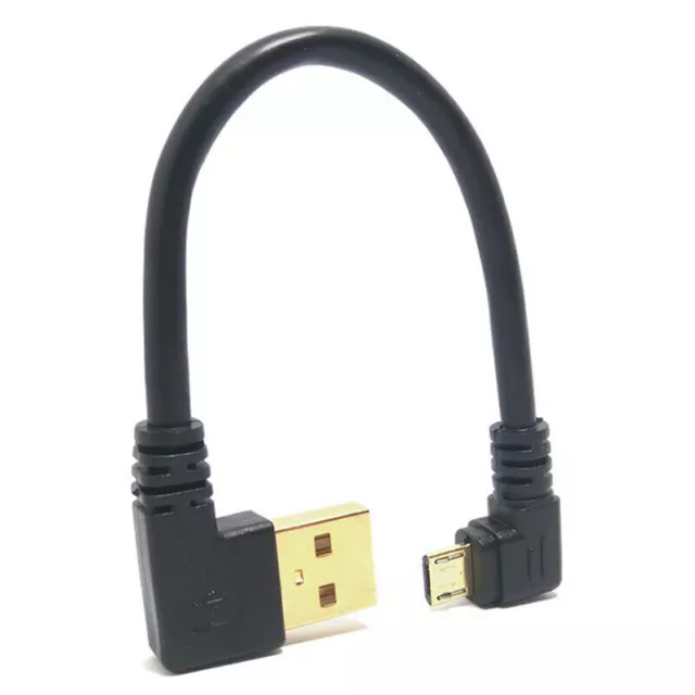 90 degree Right Angle Micro USB to Left Angle USB A Cabl Sync V1I4 M1 U3X0 Y9E1