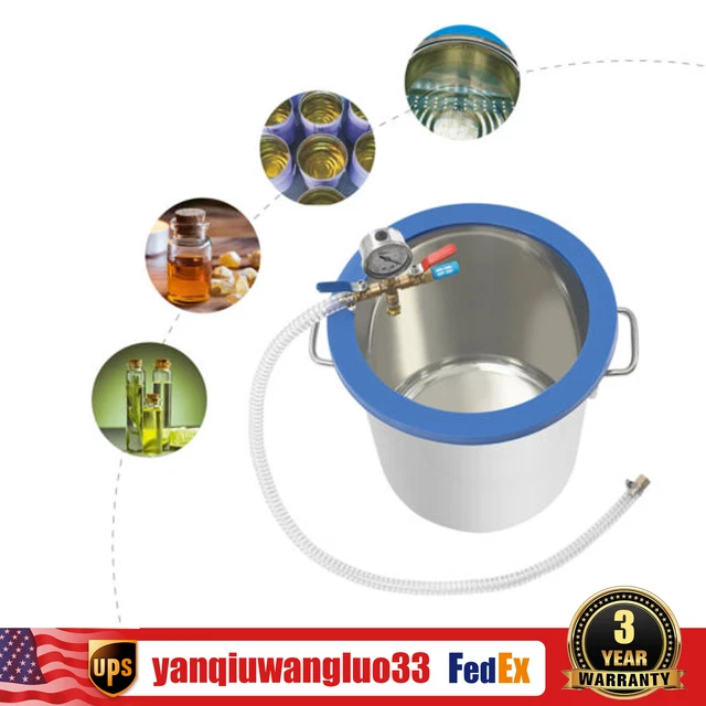 5 GALLON VACUUM Chamber Kit+Vacuum Gauge &Lid Degassing Chamber