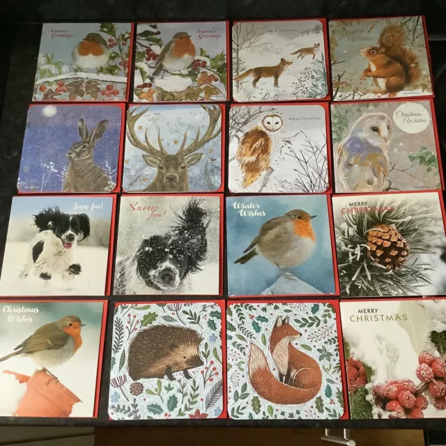 Christmas Cards Pack - Pack of 16 luxury Xmas Cards (5.5”x5.5” approx.)