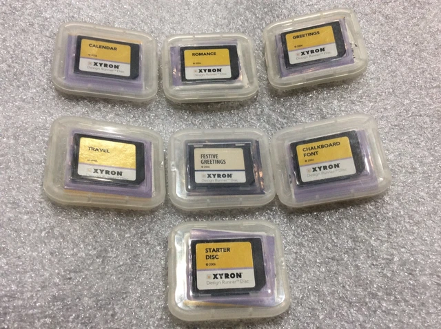 Lot of 7 - Xyron Design Runner Discs w/ Fold Out Pamphlets