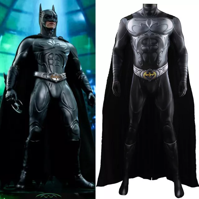 Forever Batman Jumpsuit Superhero Bodysuit Cosplay Costume Adult Kids Halloween