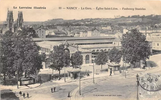 Cpa 54 Nancy La Gare Eglise Leon Stanislas