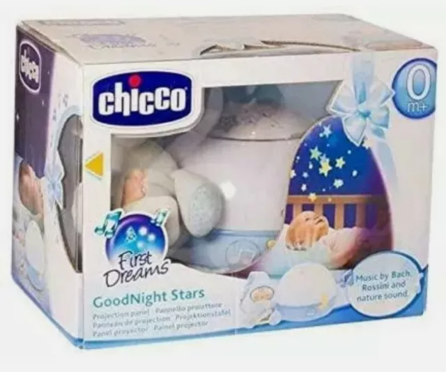 Chicco Goodnight Stars Soft Musical Nightlight Projector First Dreams Blue