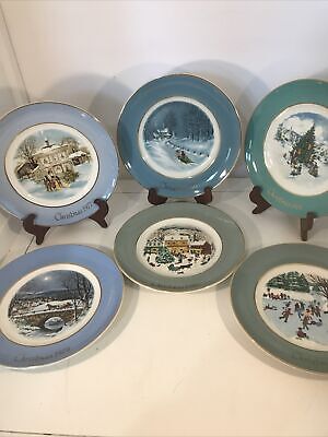 Christmas Collector Plates by AVON-Lot of 6 (1975-1980) No Damage