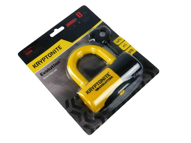 Kryptonite Evolution Series 4 Disc Locks 720018999614 Yellow LED Key Light