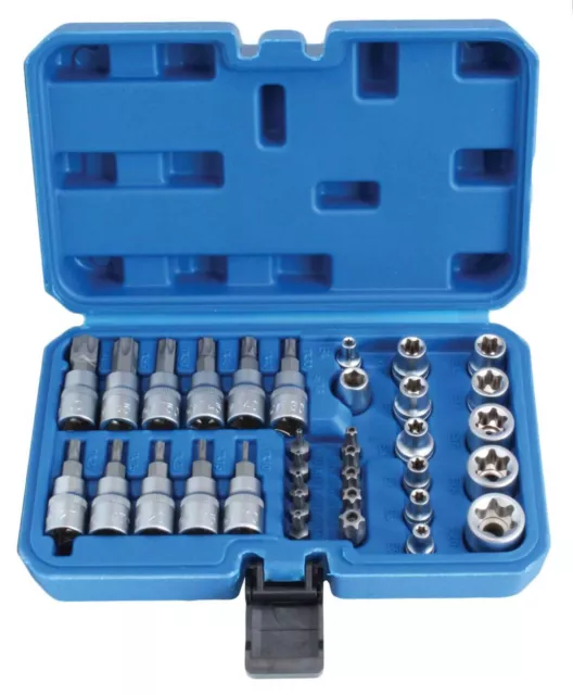 Juego Llaves de Vaso Torx 3/8" 34 Herramientas en Estuche