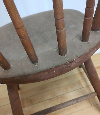 Vintage Rustic Wooden Chair Distressed 6