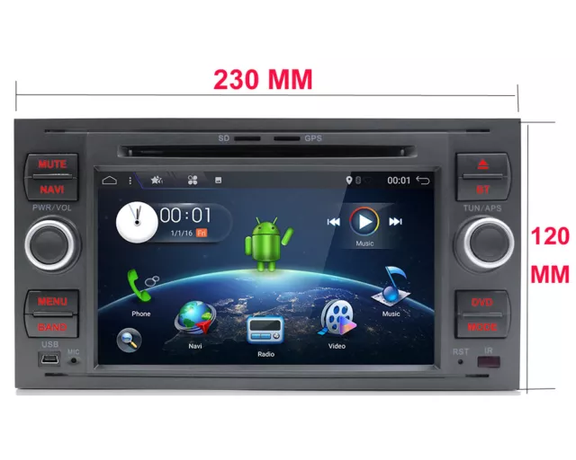 Autoradio Android 12 Per Ford/Focus/Transit/C-MAX/Mondeo/Transit/Fusion DAB DVD 2
