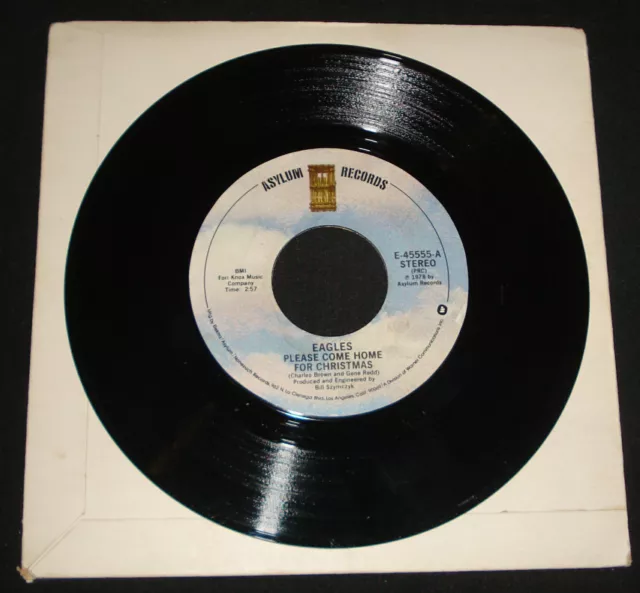 EAGLES 45 - PLEASE COME HOME FOR CHRISTMAS / FUNKY NEW YEAR 1970s ROCK