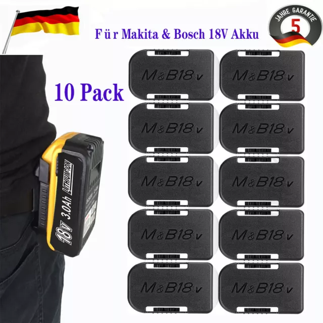 10X Akku Halter Für Makita & Bosch 18V Akku Halter Standhalter Batteriehalter