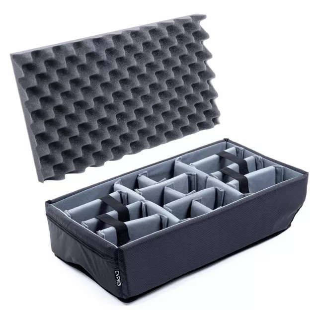 Padded Dividers (grey) for Pelican 1535 Air Case. Comes with lid foam.