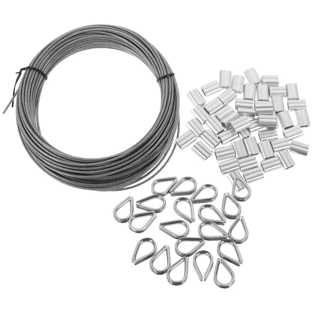 Timber Rigging Wire ROPE THIMBLE RIGGING Steel Cable Railing Kit Wire Kit Stainless Steel ...