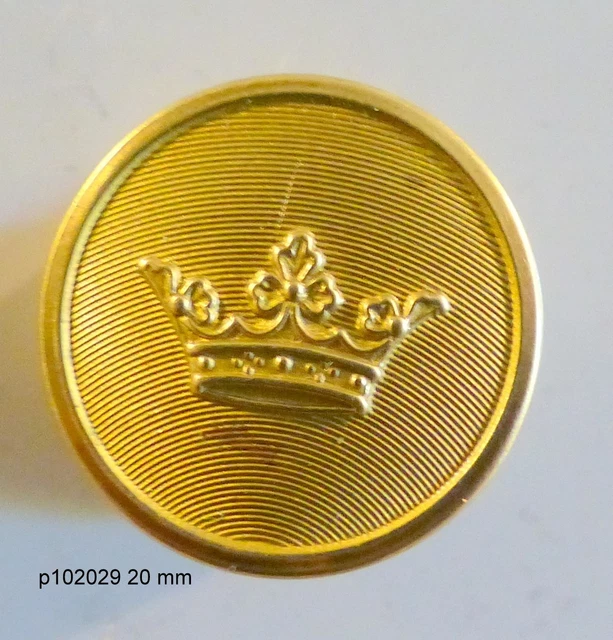 Bouton De Livrée Ancien XIXe – Laiton, Couronne Et Armoiries Marquis – Collection