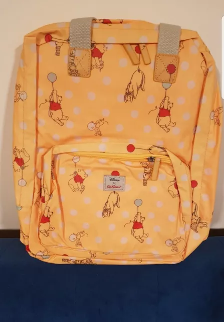 Cath Kidston WATER PROOF backpack YELLOW WINNIE THE POOH  Inner laptop space