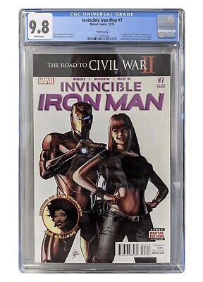 Invincible Iron Man #7 CGC 9.8 3rd print 1st Riri Williams Ironheart Tomoe Key
