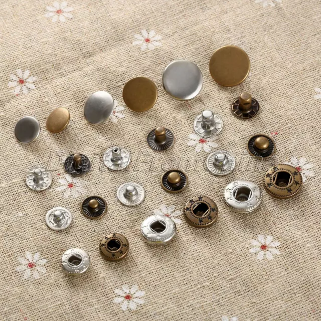 12mm-20mm Garment DIY Snap Buttons Fasteners Metal Leather Press Studs  Clothing