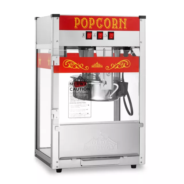 Commercial Popcorn Machine Maker Popper with 8-Ounce Kettle