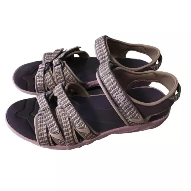 TEVA TIRRA SANDALS with Hook and loop Close, Purple and Grey, Size 4 ...