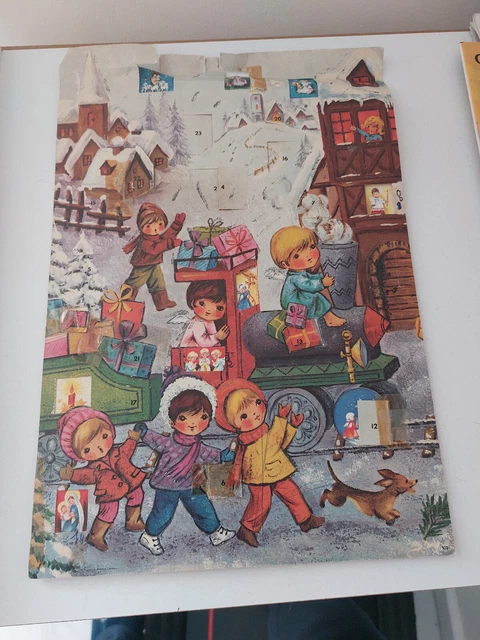 Age Calendrier De L'Avent KORSCH West Germany Forêt Hurrah Père Noël