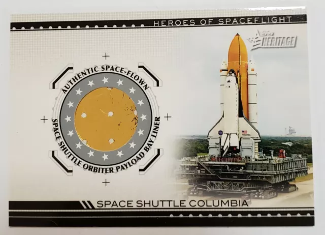 Topps Heroes of Spaceflight Shuttle Columbia Payload Bay Liner Flown Artifact 2