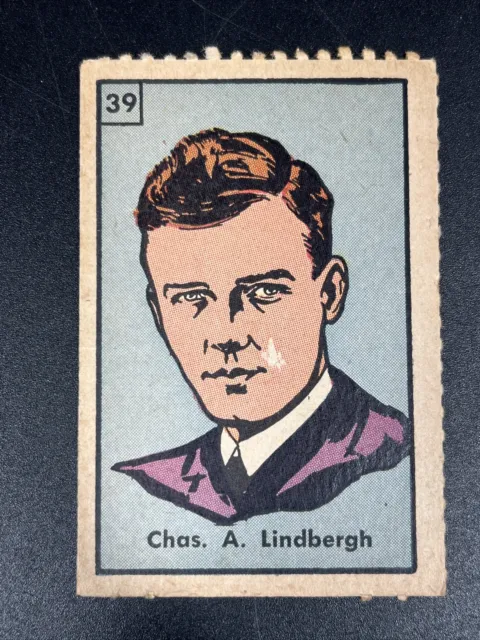 1950-60 R830-1 Airplane Series #39 Trading Card Charles A Lindbergh VTG RARE!