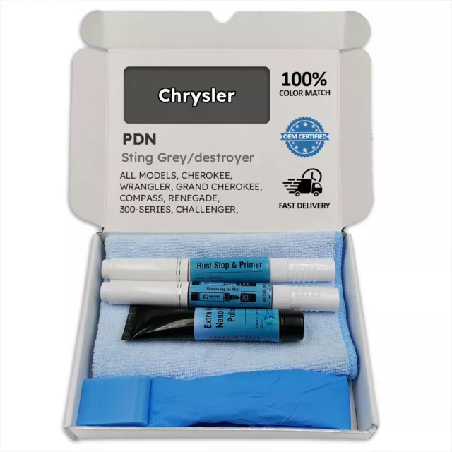 PDN Sting Grey Gray Touch Up Paint for Chrysler CHEROKEE WRANGLER GRAND COMPASS