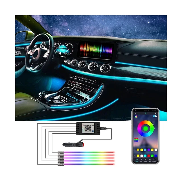 Car LED Strip Light,RGB Interior Car Lights, App Control 16 Million Color,5 i...