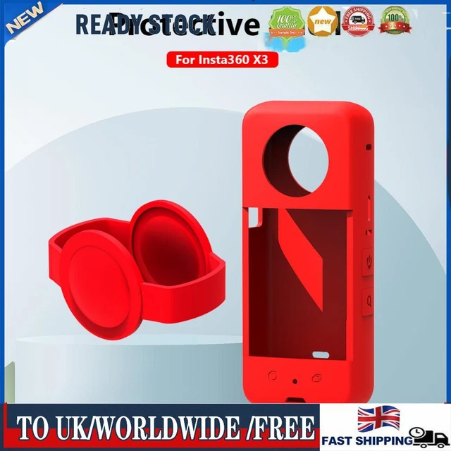Soft Waterproof Panoramic Action Camera Protective Cover for Insta360 X3 (Red)