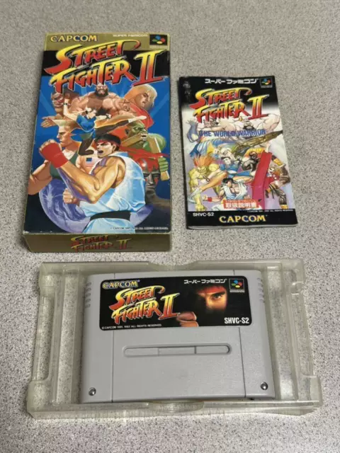 Sfc Super Famicom Original Retro Game Street Fighter Box Theory Postcard Include