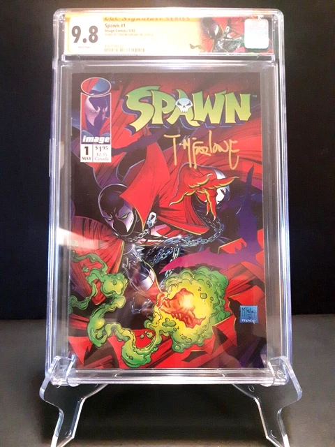 SPAWN #1 CGC 9.8 SS signed TODD MCFARLANE White pages New CGC label Image comics