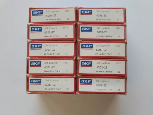 10x SKF 6003-2Z Explorer Ball Bearing - New/Boxed