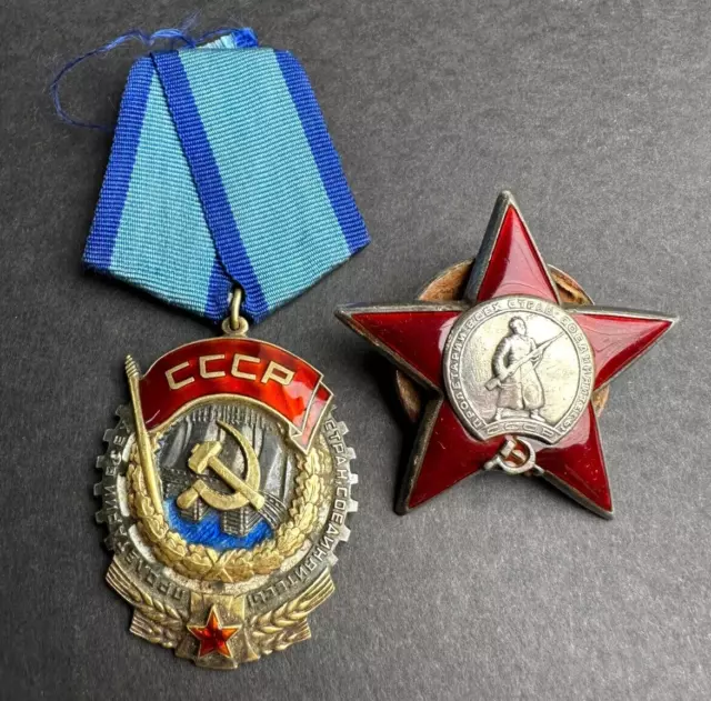 USSR, RUSSIAN, SOVIET Low Numbers Order of the Red Star, Banner of Labor
