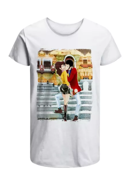 T-Shirt Lupin Fujiko cartoon anime Uomo Abbigliamento 100% Cotone Taglia  S>XXL